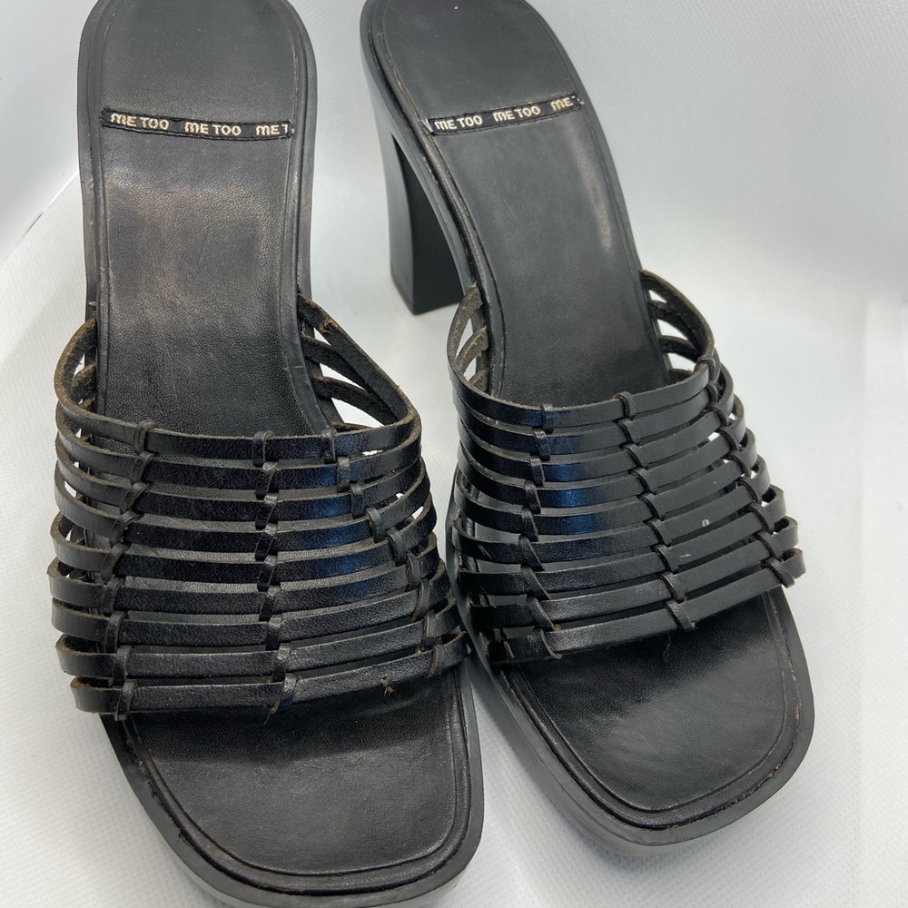 Y2K square heel sandals